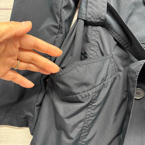 The limited navy blue trench coat jacket size L - Picture 6 of 13